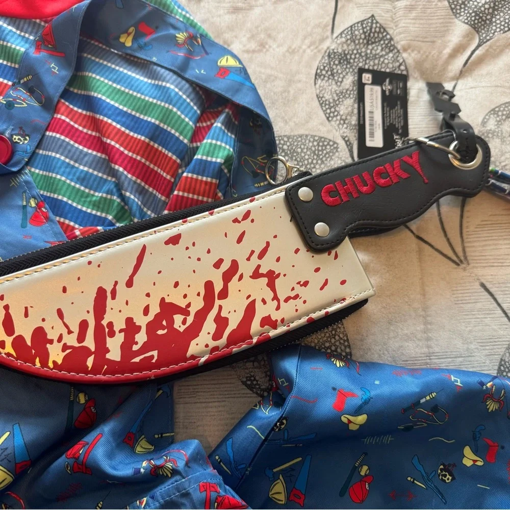 Adult Chucky Costume with Knife Purse Accessory - Picture 3 of 5